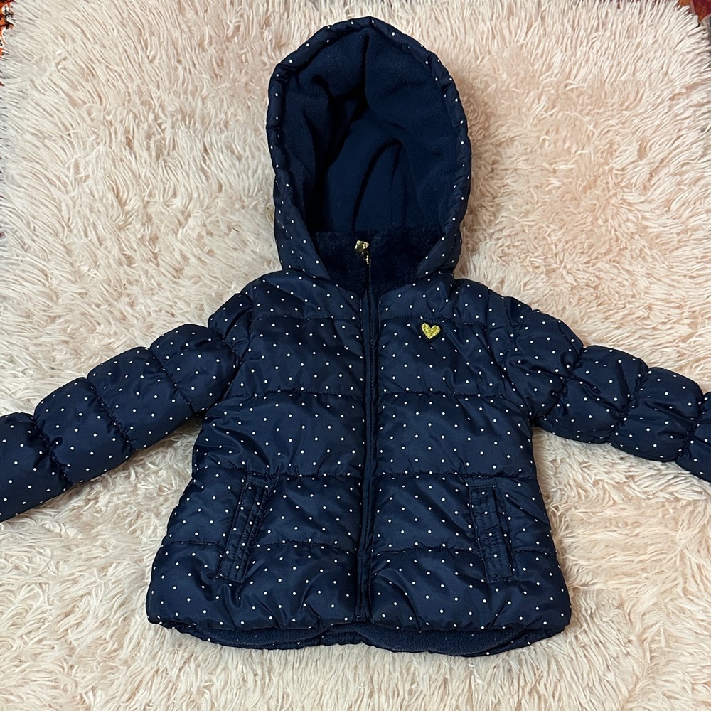 OshKosh B'gosh Navy and White Puffer Jacket